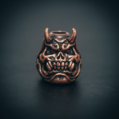 Hannya Skull Daruma Paracord Bead for Knife, lanyard Pendants，custom beads，550 Paracord， Bracelet beads, and EDC Gears, ShadowEDC DIY Outdoor Survival Tool Accessories 