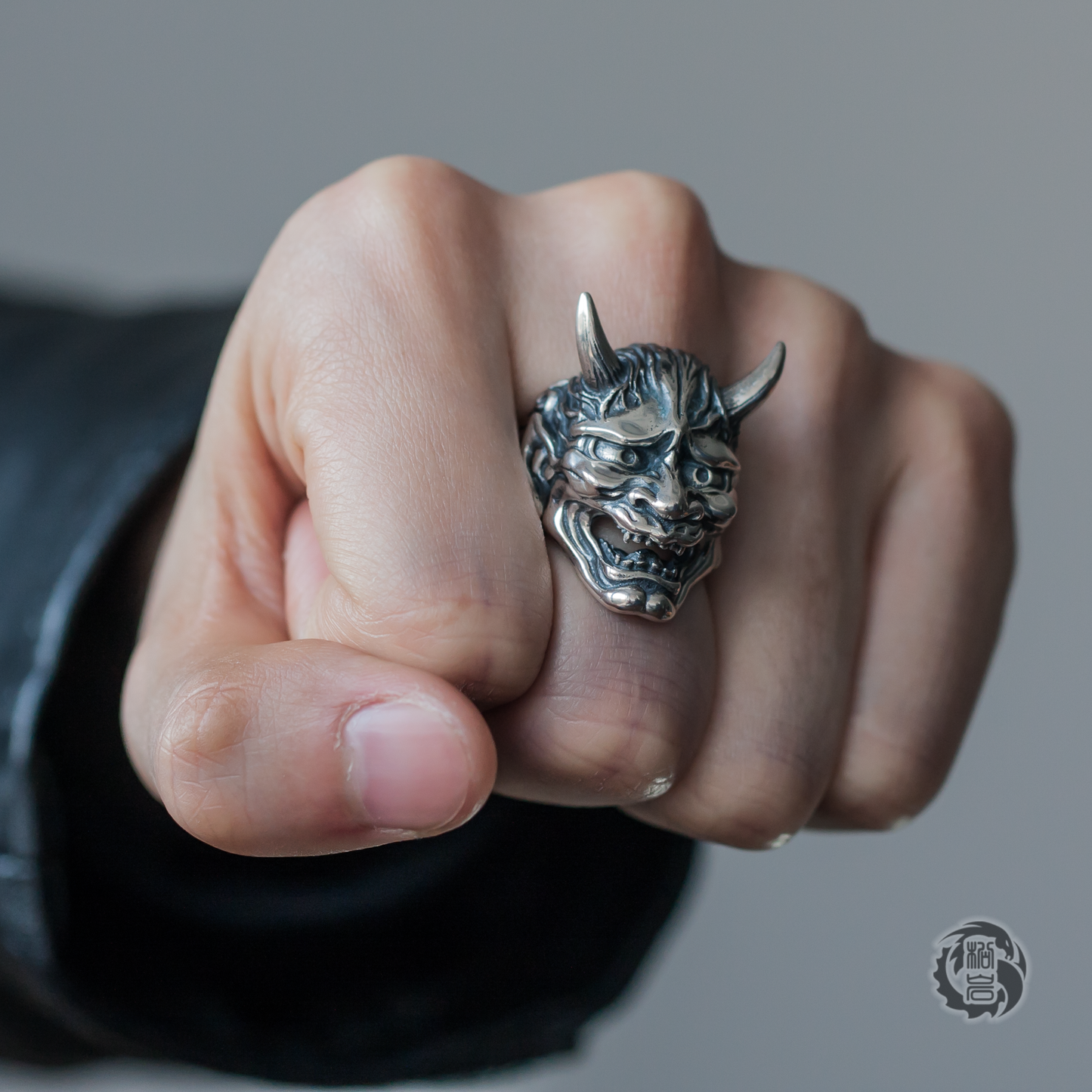 Hannya Silver Ring