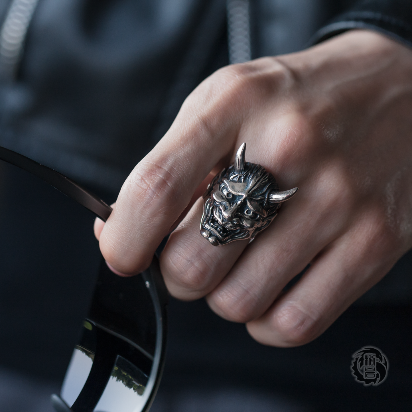 Hannya Silver Ring