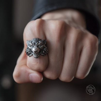Wolf Silver Ring