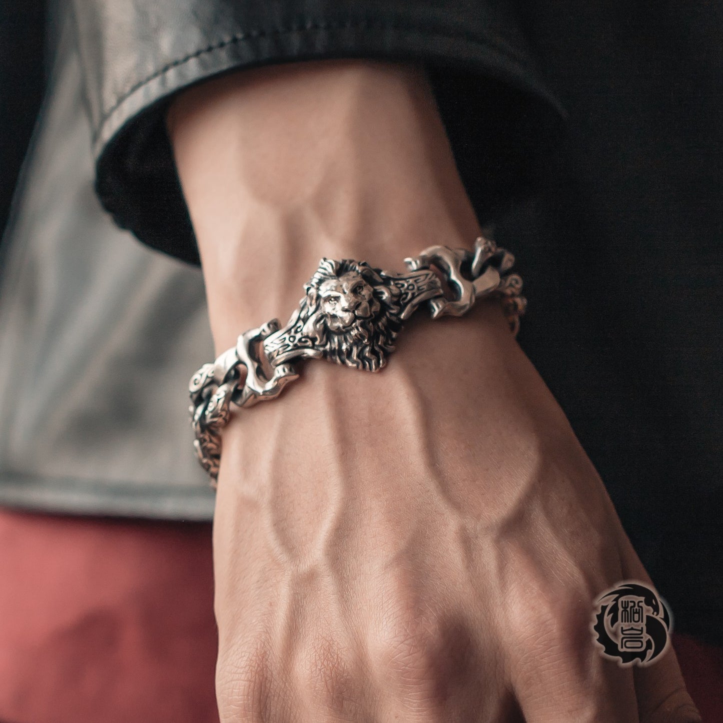 Lion Head Silver Bracelet