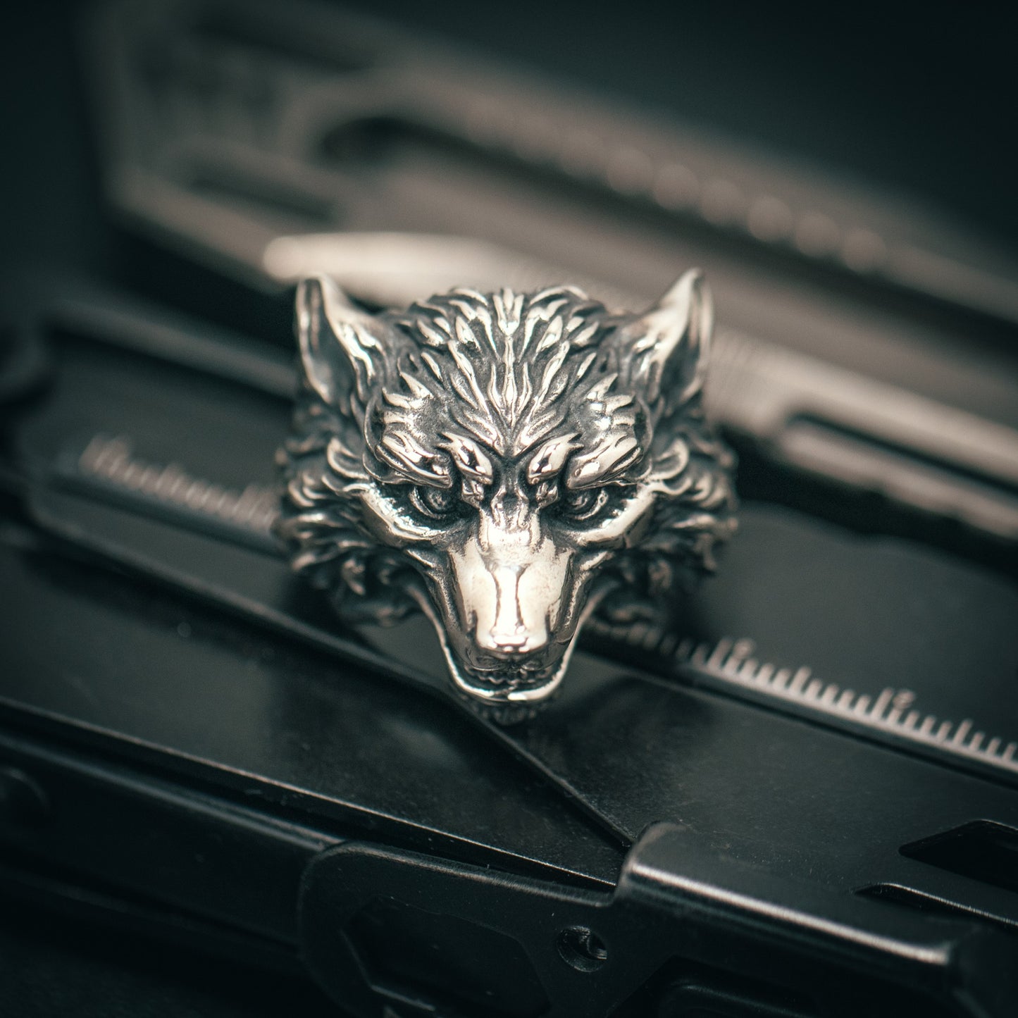 Wolf Silver Ring