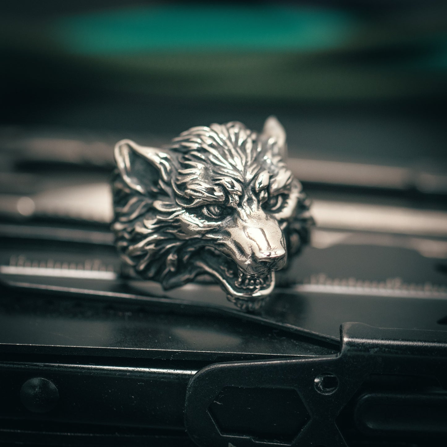 Wolf Silver Ring