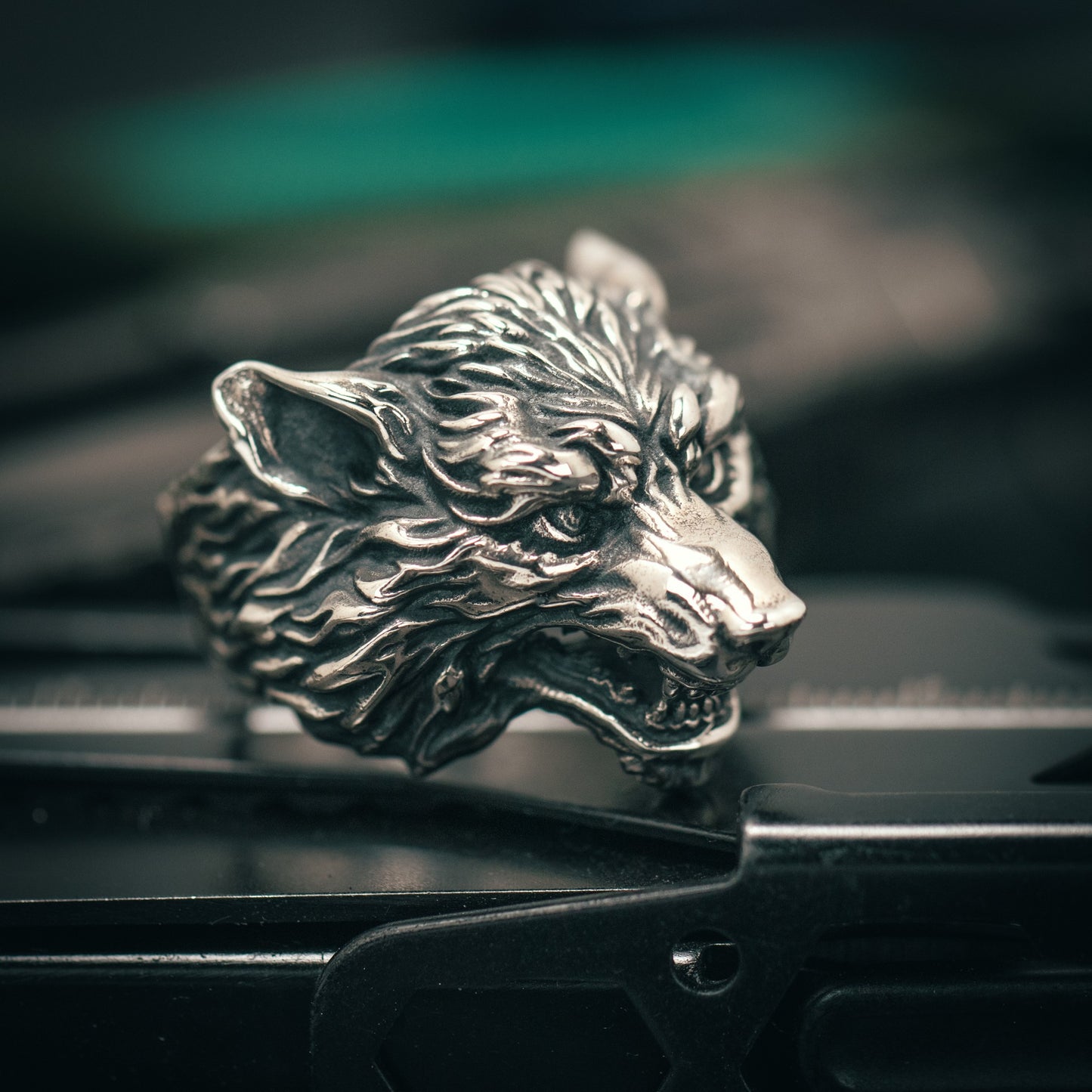 Wolf Silver Ring