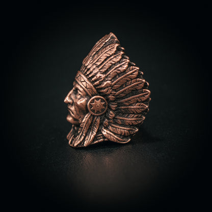 Indian Chief Paracord Bead for Knife, lanyard Pendants，custom beads，550 Paracord， Bracelet beads, and EDC Gears, ShadowEDC DIY Outdoor Survival Tool Accessories 
