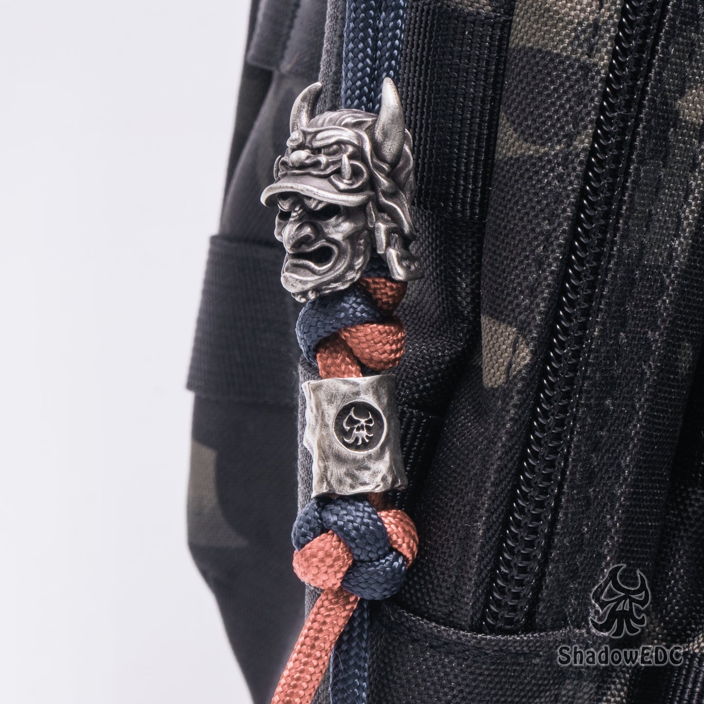Japanese samurai Paracord Bead for Knife, lanyard Pendants，custom beads，550 Paracord， Bracelet beads, and EDC Gears, ShadowEDC DIY Outdoor Survival Tool Accessories 