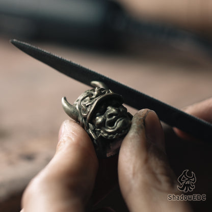 Japanese samurai Paracord Bead for Knife, lanyard Pendants，custom beads，550 Paracord， Bracelet beads, and EDC Gears, ShadowEDC DIY Outdoor Survival Tool Accessories 