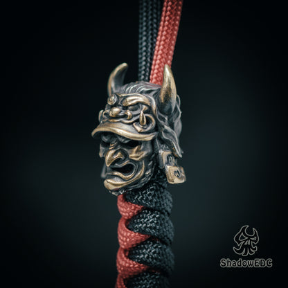 Japanese samurai Paracord Bead for Knife, lanyard Pendants，custom beads，550 Paracord， Bracelet beads, and EDC Gears, ShadowEDC DIY Outdoor Survival Tool Accessories 