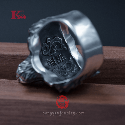 Wolf Silver Ring