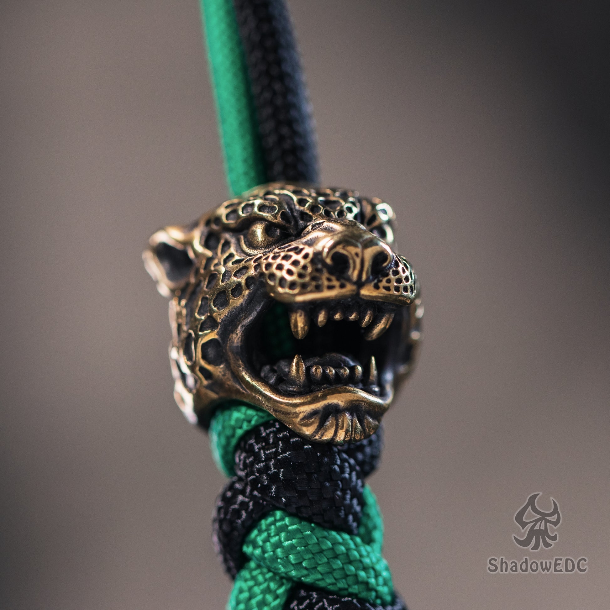 Leopard Paracord Bead for Knife, lanyard Pendants，custom beads，550 Paracord， Bracelet beads, and EDC Gears, ShadowEDC DIY Outdoor Survival Tool Accessories 