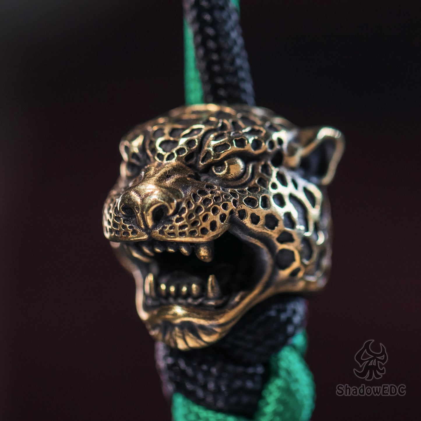 Leopard Paracord Bead for Knife, lanyard Pendants，custom beads，550 Paracord， Bracelet beads, and EDC Gears, ShadowEDC DIY Outdoor Survival Tool Accessories 