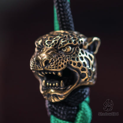 Leopard Paracord Bead for Knife, lanyard Pendants，custom beads，550 Paracord， Bracelet beads, and EDC Gears, ShadowEDC DIY Outdoor Survival Tool Accessories 