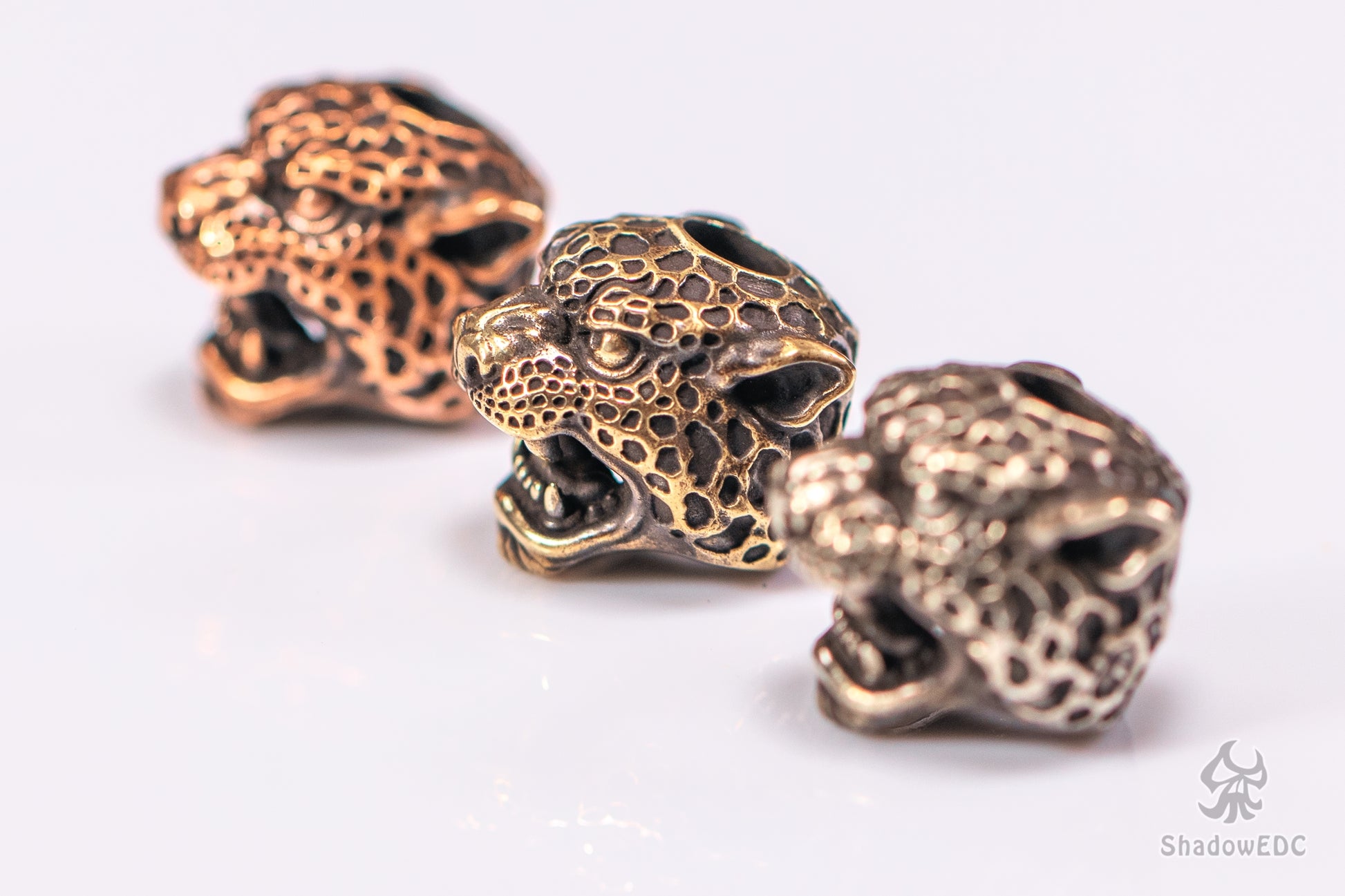Leopard Paracord Bead for Knife, lanyard Pendants，custom beads，550 Paracord， Bracelet beads, and EDC Gears, ShadowEDC DIY Outdoor Survival Tool Accessories 