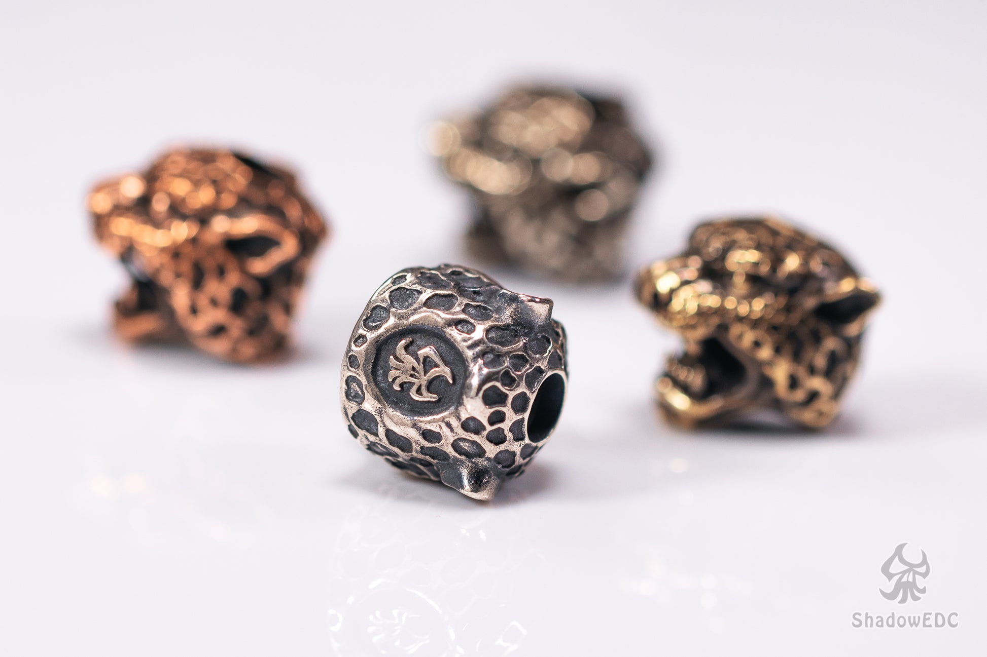 Leopard Paracord Bead for Knife, lanyard Pendants，custom beads，550 Paracord， Bracelet beads, and EDC Gears, ShadowEDC DIY Outdoor Survival Tool Accessories 