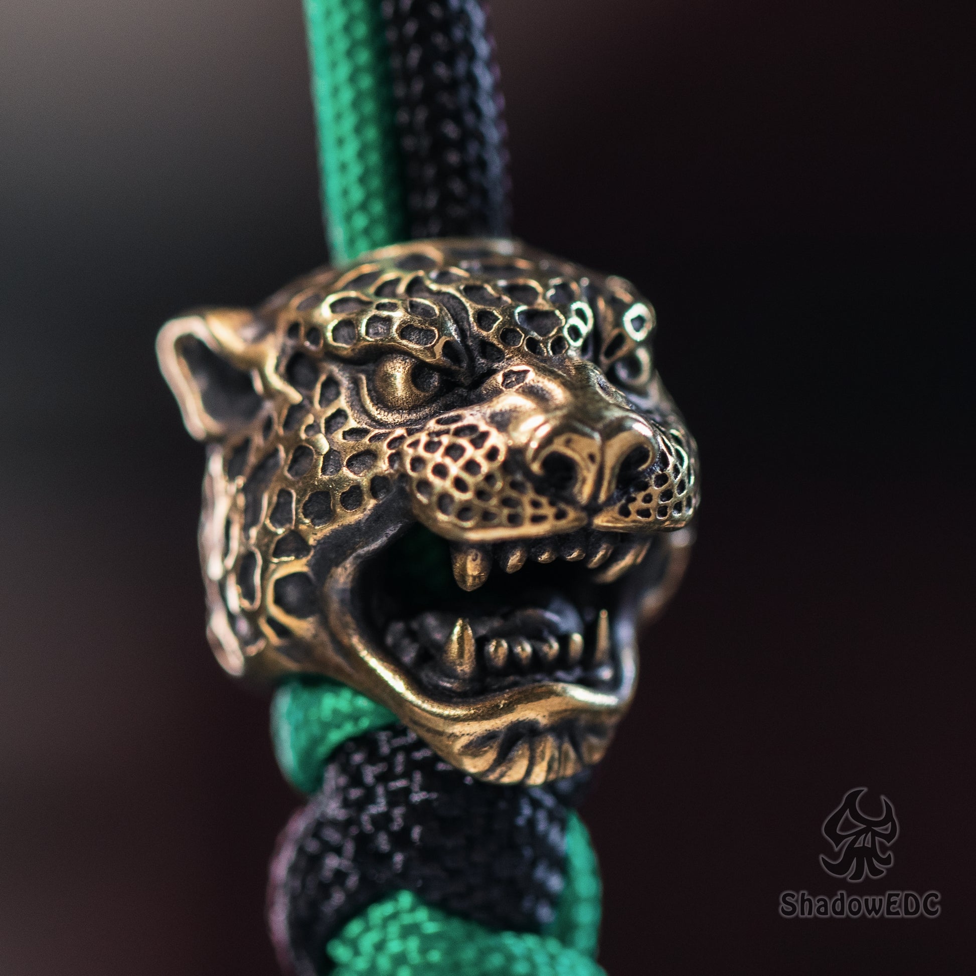 Leopard Paracord Bead for Knife, lanyard Pendants，custom beads，550 Paracord， Bracelet beads, and EDC Gears, ShadowEDC DIY Outdoor Survival Tool Accessories 