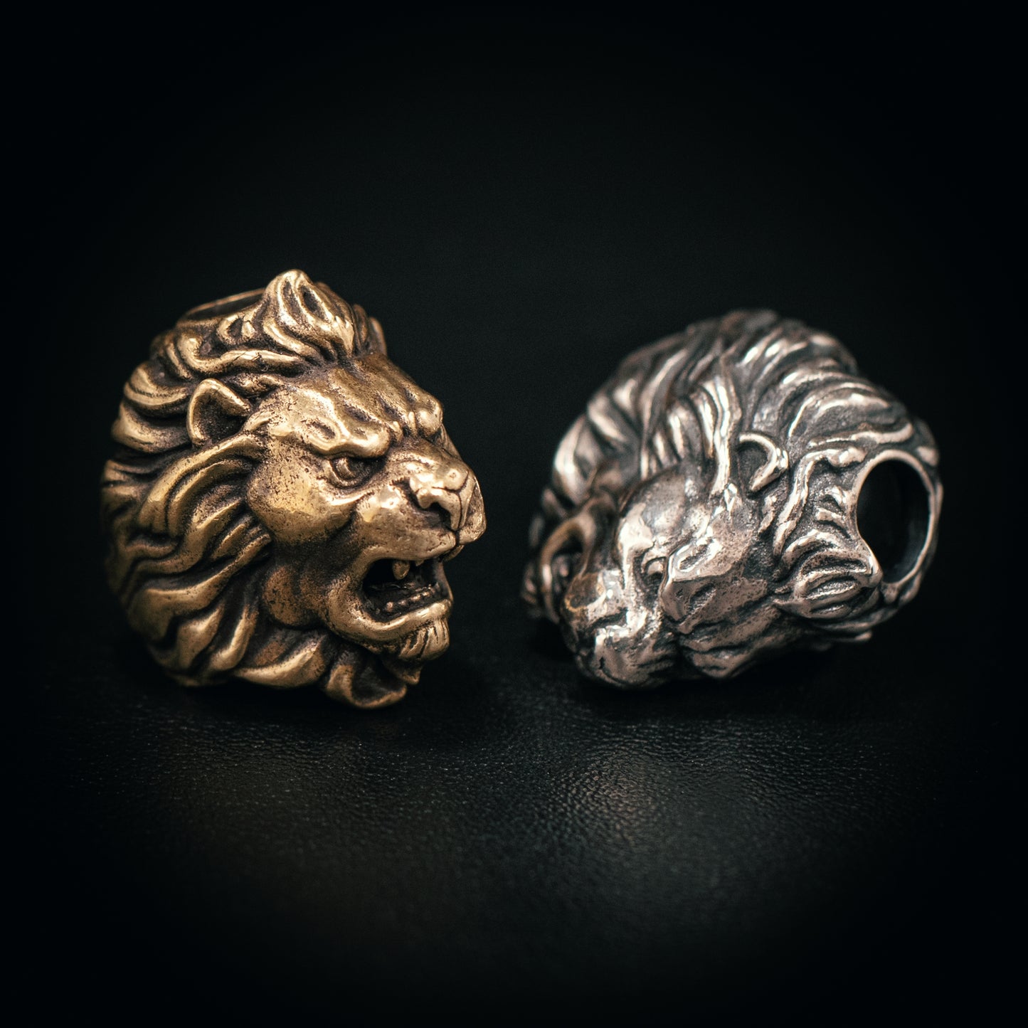 Lion Head Paracord Bead for Knife, lanyard Pendants，custom beads，550 Paracord， Bracelet beads, and EDC Gears, ShadowEDC DIY Outdoor Survival Tool Accessories 
