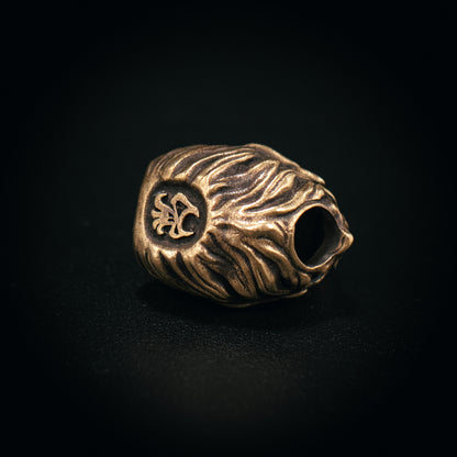 Lion Head Paracord Bead for Knife, lanyard Pendants，custom beads，550 Paracord， Bracelet beads, and EDC Gears, ShadowEDC DIY Outdoor Survival Tool Accessories 