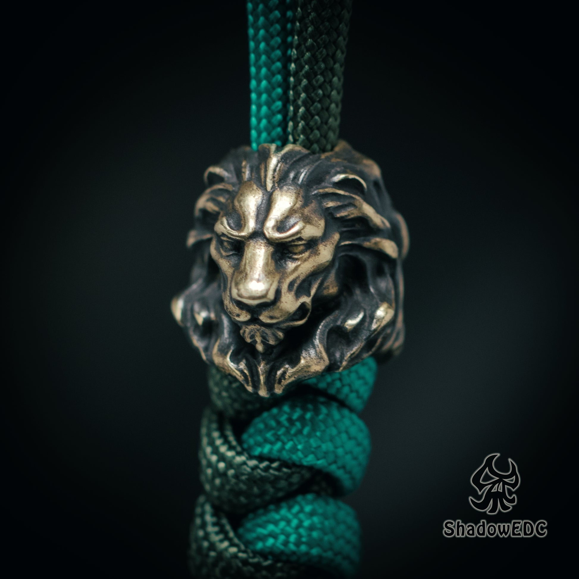 Lion Paracord Bead for Knife, lanyard Pendants，custom beads，550 Paracord， Bracelet beads, and EDC Gears, ShadowEDC DIY Outdoor Survival Tool Accessories 