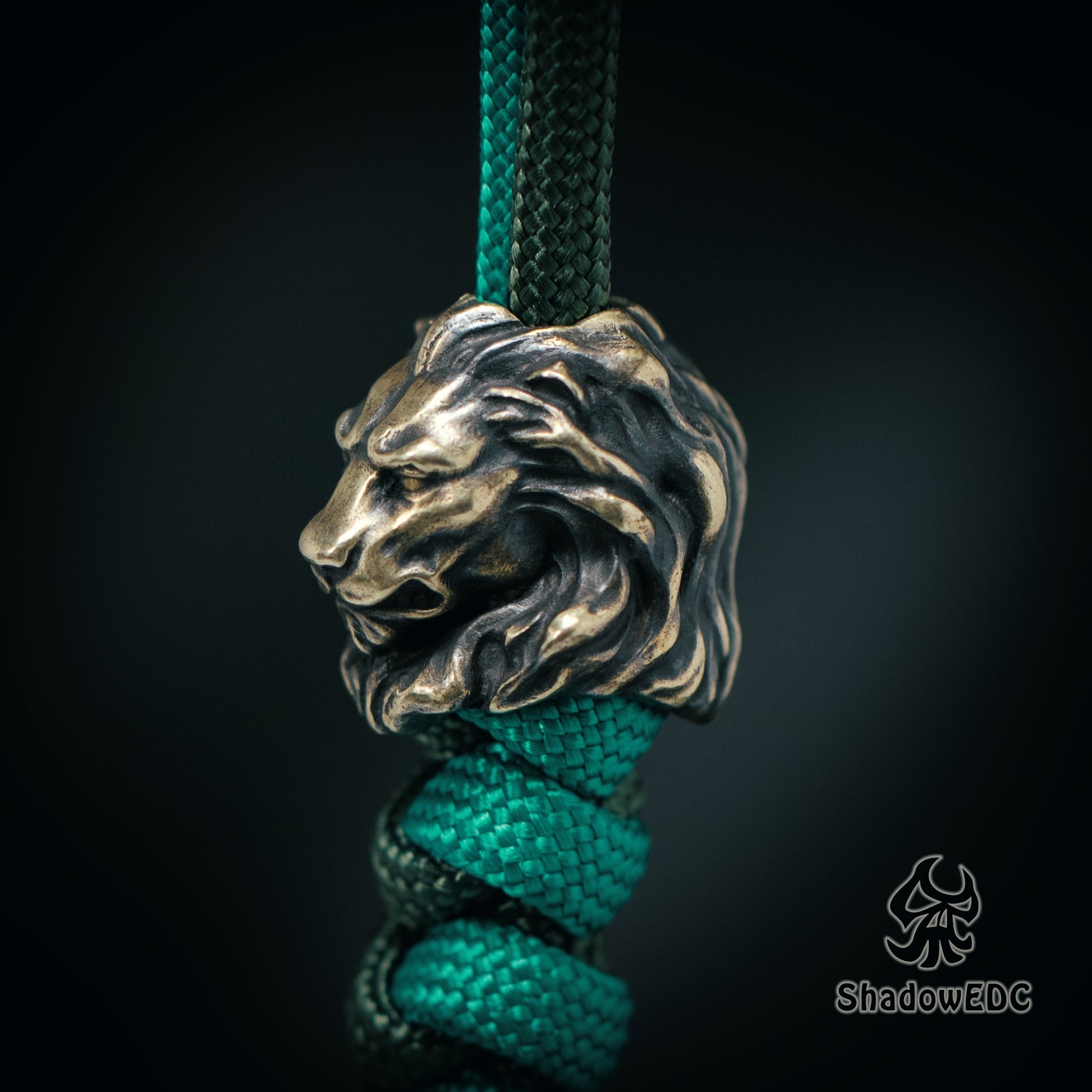 Lion Paracord Bead for Knife, lanyard Pendants，custom beads，550 Paracord， Bracelet beads, and EDC Gears, ShadowEDC DIY Outdoor Survival Tool Accessories 