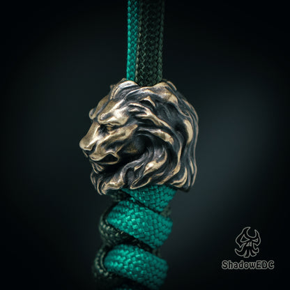Lion Paracord Bead for Knife, lanyard Pendants，custom beads，550 Paracord， Bracelet beads, and EDC Gears, ShadowEDC DIY Outdoor Survival Tool Accessories 