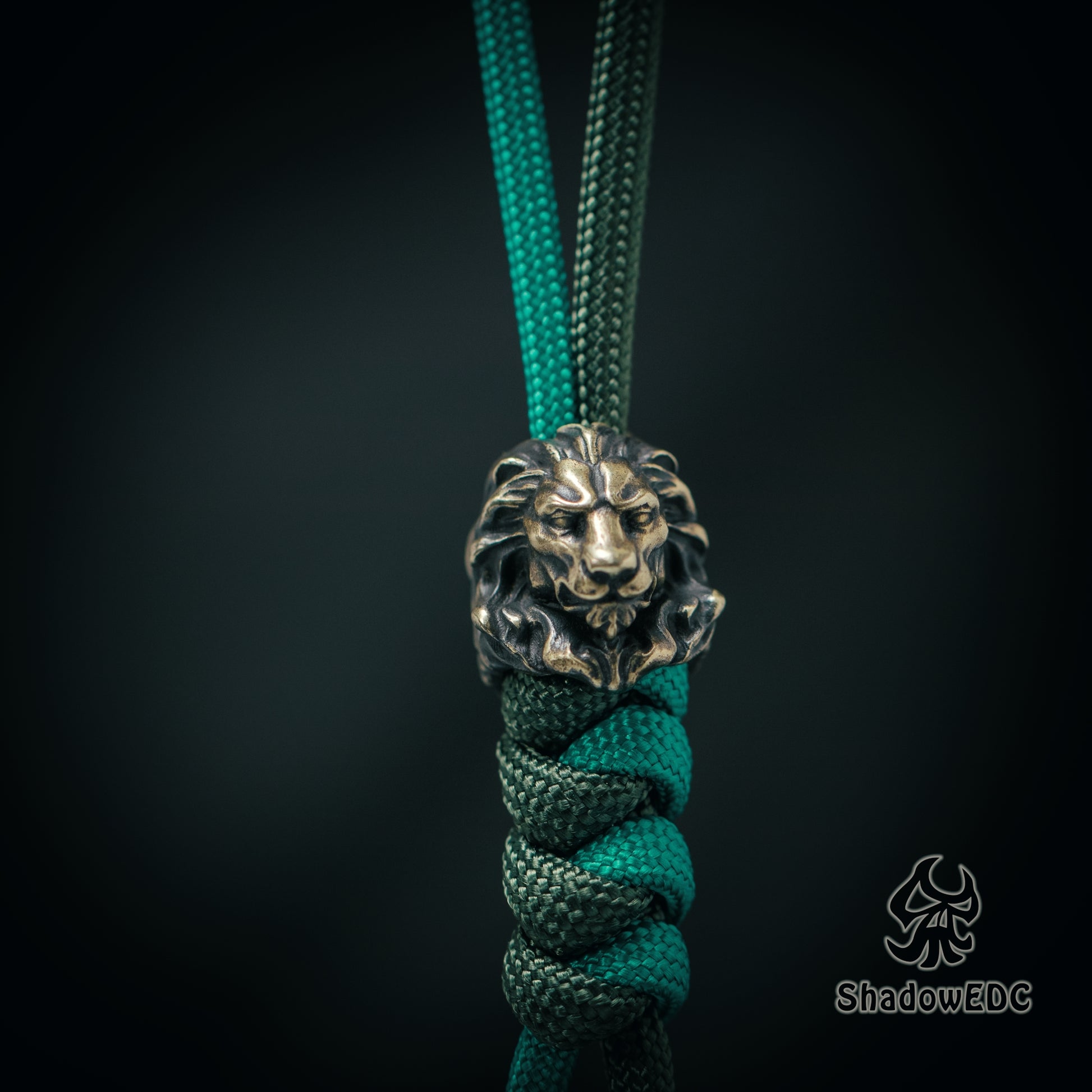Lion Paracord Bead for Knife, lanyard Pendants，custom beads，550 Paracord， Bracelet beads, and EDC Gears, ShadowEDC DIY Outdoor Survival Tool Accessories 