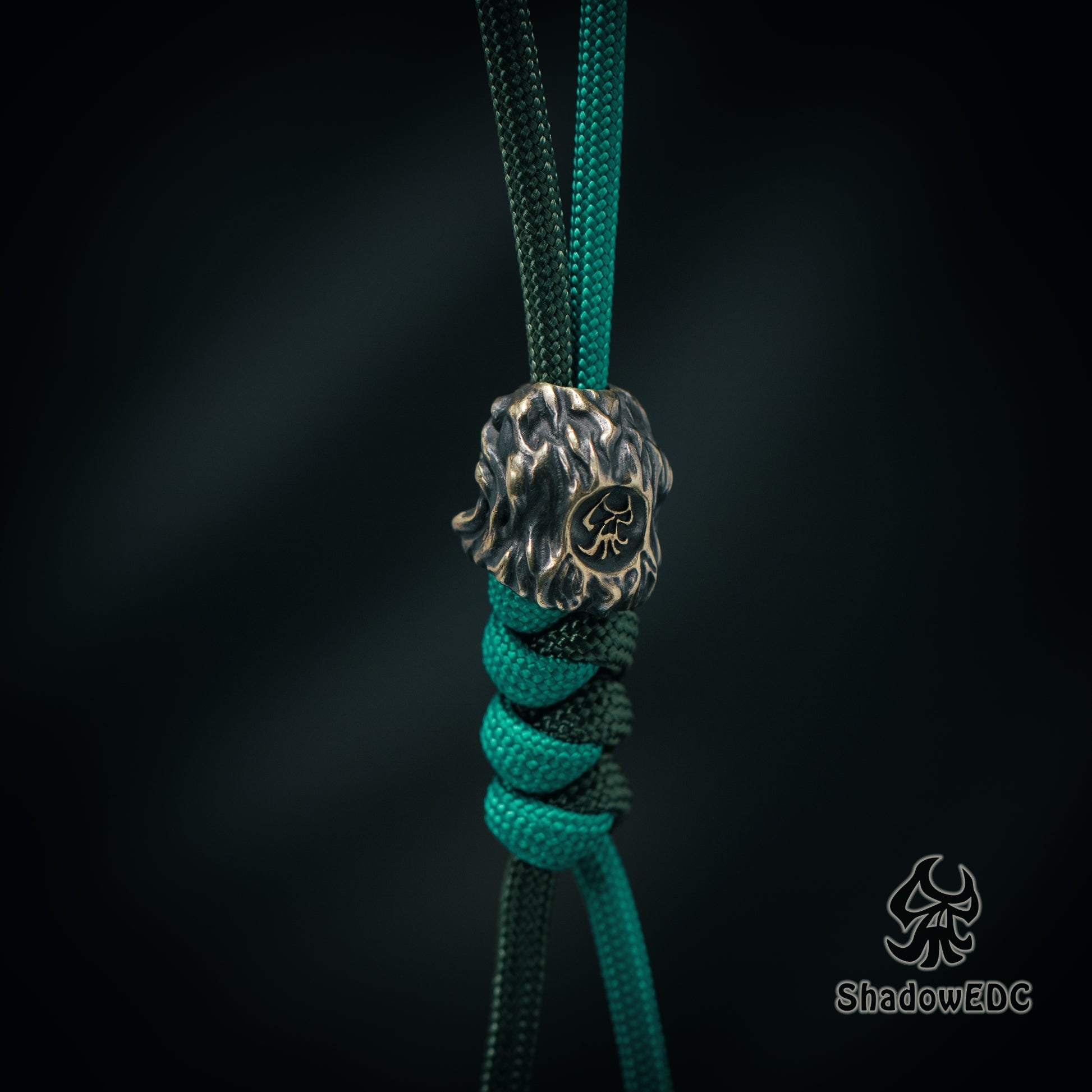 Lion Paracord Bead for Knife, lanyard Pendants，custom beads，550 Paracord， Bracelet beads, and EDC Gears, ShadowEDC DIY Outdoor Survival Tool Accessories 