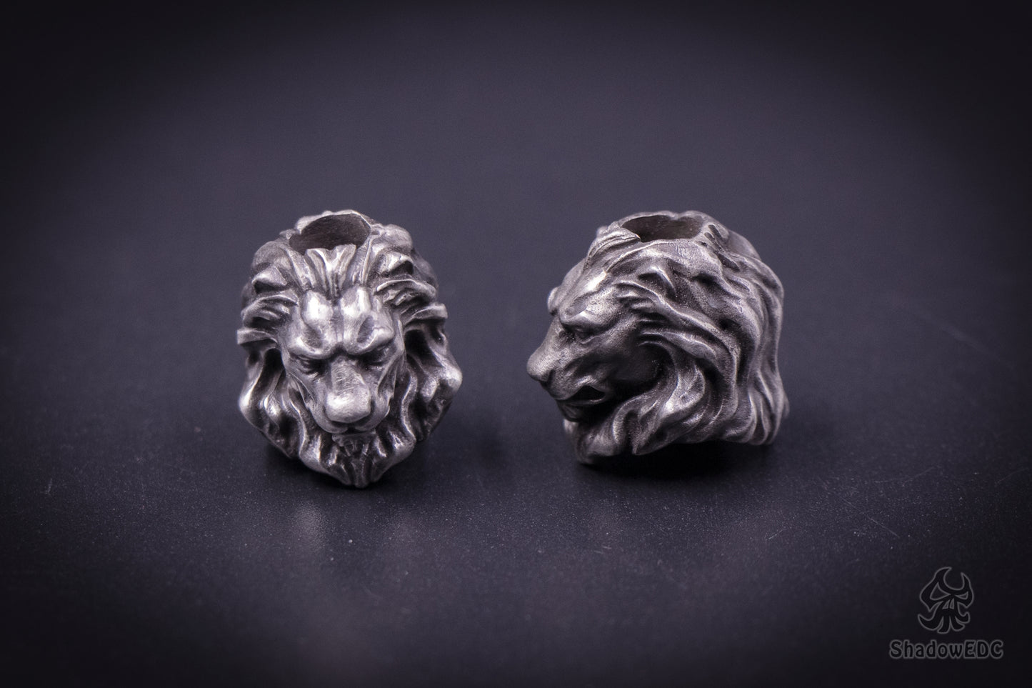 Lion Paracord Bead for Knife, lanyard Pendants，custom beads，550 Paracord， Bracelet beads, and EDC Gears, ShadowEDC DIY Outdoor Survival Tool Accessories 
