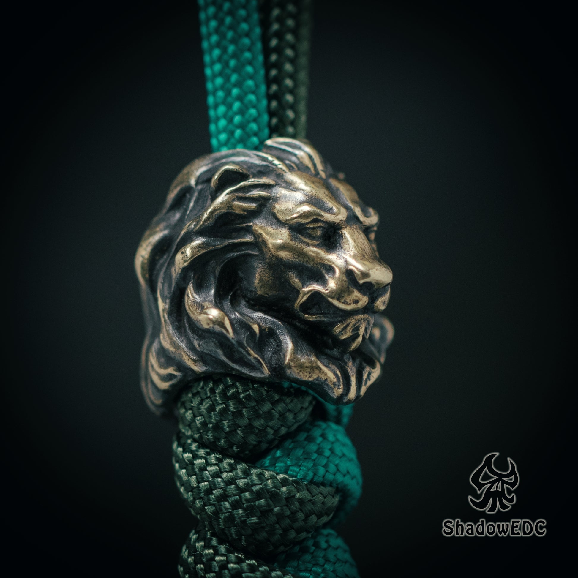 Lion Paracord Bead for Knife, lanyard Pendants，custom beads，550 Paracord， Bracelet beads, and EDC Gears, ShadowEDC DIY Outdoor Survival Tool Accessories 