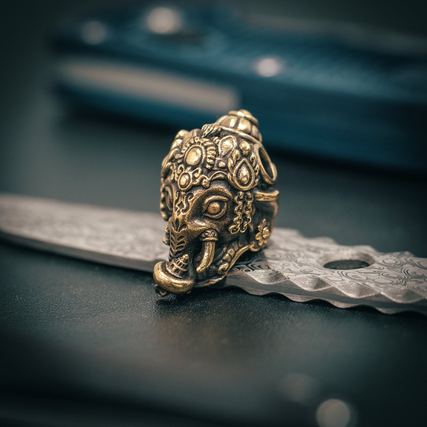Lord Ganesha Elephant god Paracord Bead for Knife, lanyard Pendants，custom beads，550 Paracord， Bracelet beads, and EDC Gears, ShadowEDC DIY Outdoor Survival Tool Accessories 
