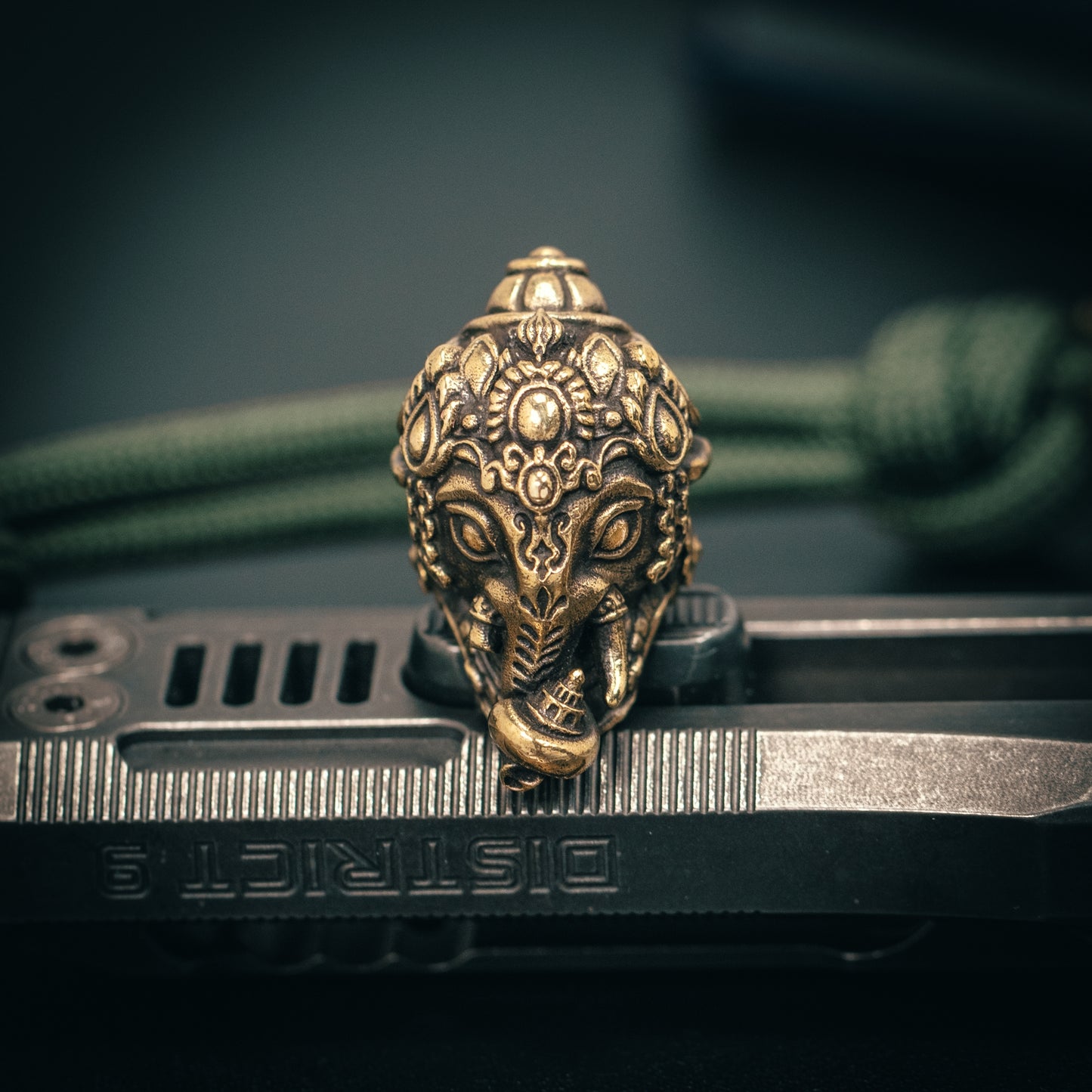 Lord Ganesha Elephant god Paracord Bead for Knife, lanyard Pendants，custom beads，550 Paracord， Bracelet beads, and EDC Gears, ShadowEDC DIY Outdoor Survival Tool Accessories 