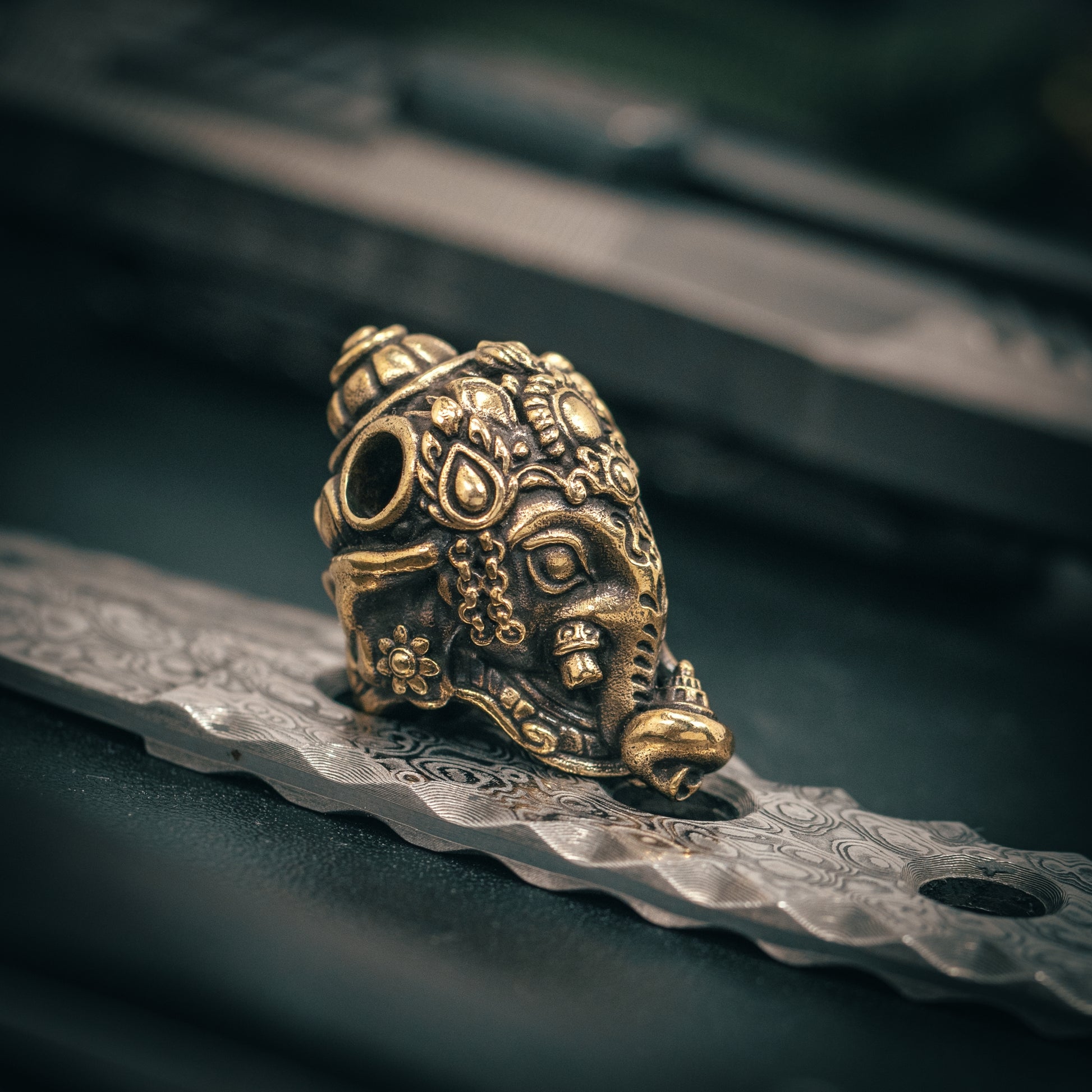 Lord Ganesha Elephant god Paracord Bead for Knife, lanyard Pendants，custom beads，550 Paracord， Bracelet beads, and EDC Gears, ShadowEDC DIY Outdoor Survival Tool Accessories 