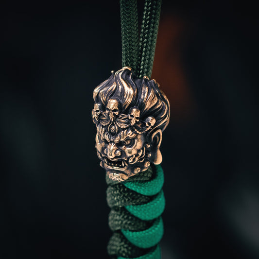 Mahakala Paracord Bead for Knife, lanyard Pendants，custom beads，550 Paracord， Bracelet beads, and EDC Gears, ShadowEDC DIY Outdoor Survival Tool Accessories