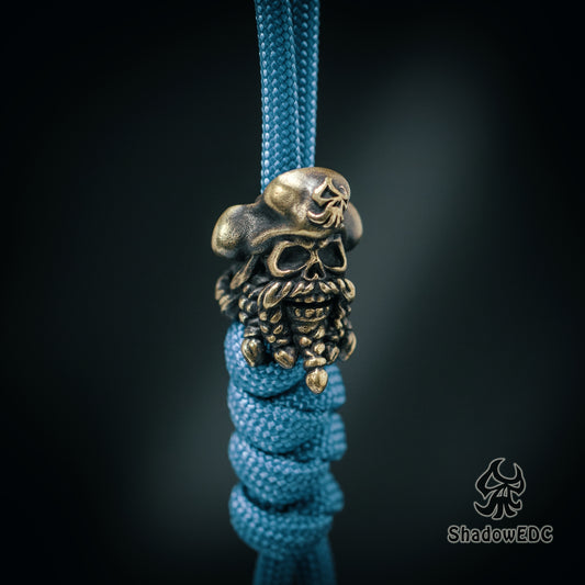 Pirate Paracord Bead for Knife, lanyard Pendants，custom beads，550 Paracord， Bracelet beads, and EDC Gears, ShadowEDC DIY Outdoor Survival Tool Accessories 
