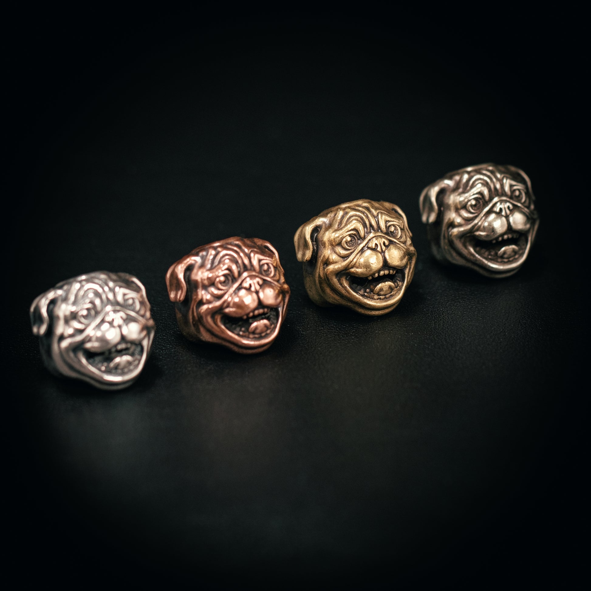 Pug Dog Paracord Bead for Knife, lanyard Pendants，custom beads，550 Paracord， Bracelet beads, and EDC Gears, ShadowEDC DIY Outdoor Survival Tool Accessories 