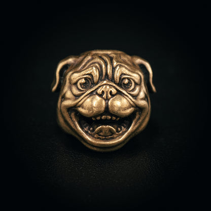 Pug Dog Paracord Bead for Knife, lanyard Pendants，custom beads，550 Paracord， Bracelet beads, and EDC Gears, ShadowEDC DIY Outdoor Survival Tool Accessories