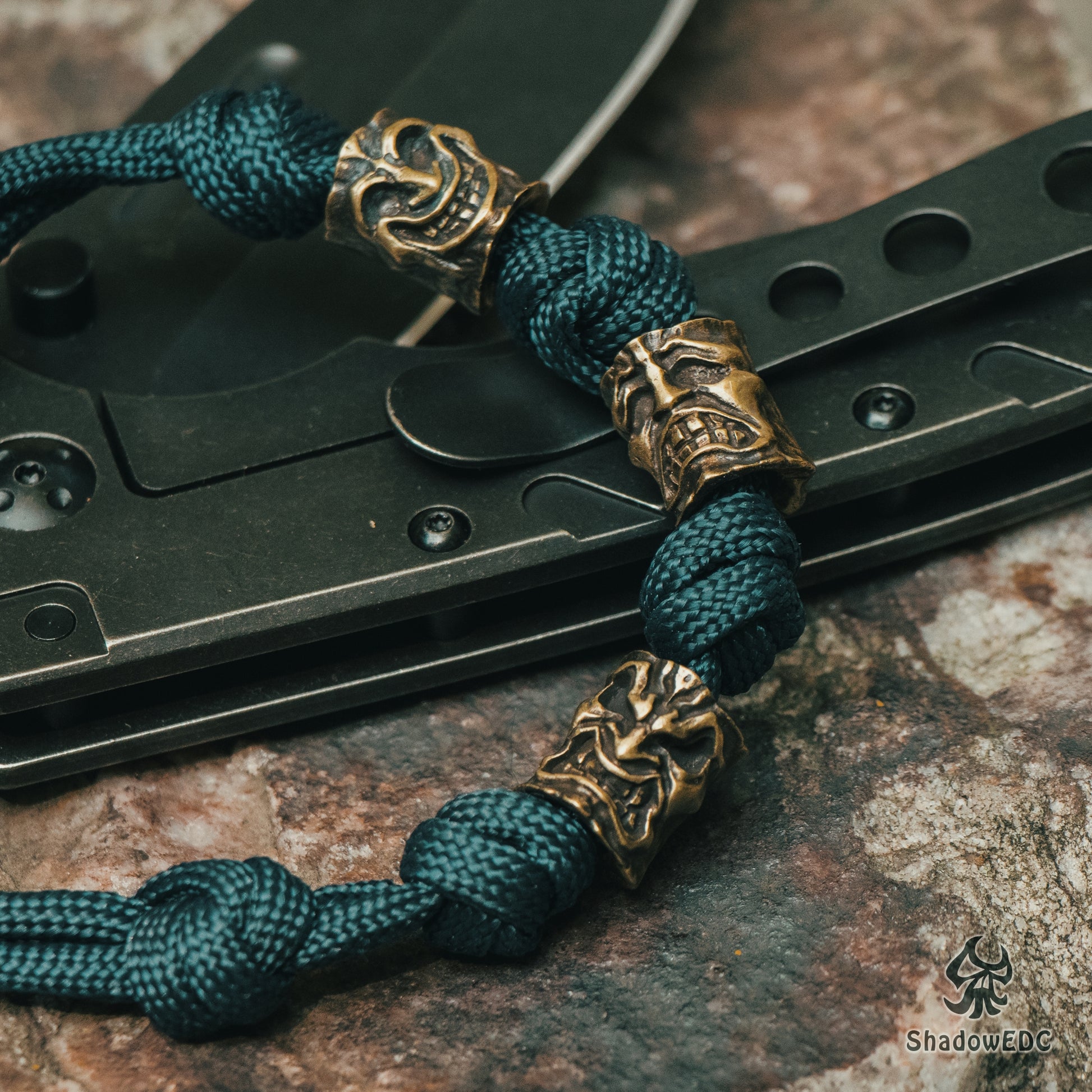 Sad Face, Happy Face or Angry Face Paracord Bead for Knife, lanyard Pendants，custom beads，550 Paracord， Bracelet beads, and EDC Gears, ShadowEDC DIY Outdoor Survival Tool Accessories 