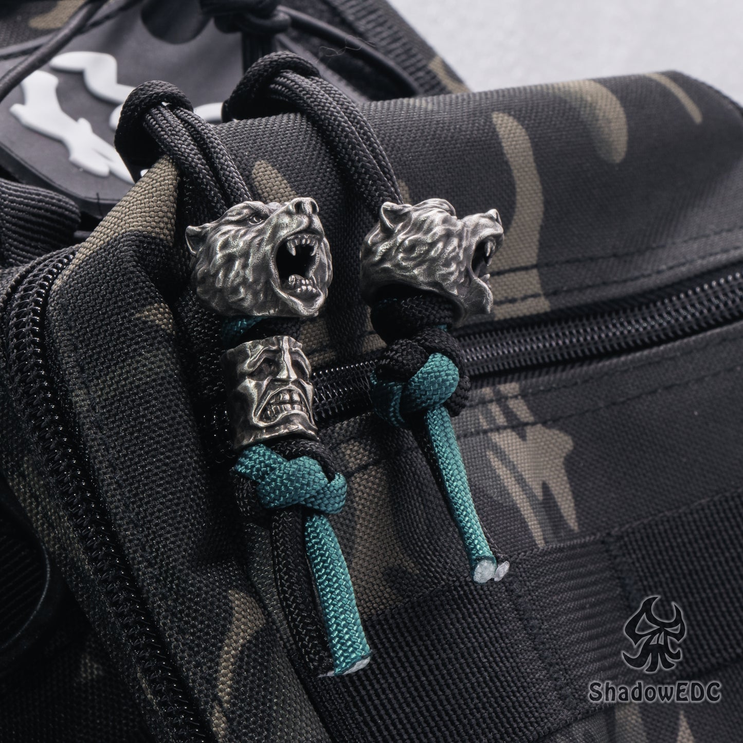Sad Face, Happy Face or Angry Face Paracord Bead for Knife, lanyard Pendants，custom beads，550 Paracord， Bracelet beads, and EDC Gears, ShadowEDC DIY Outdoor Survival Tool Accessories 