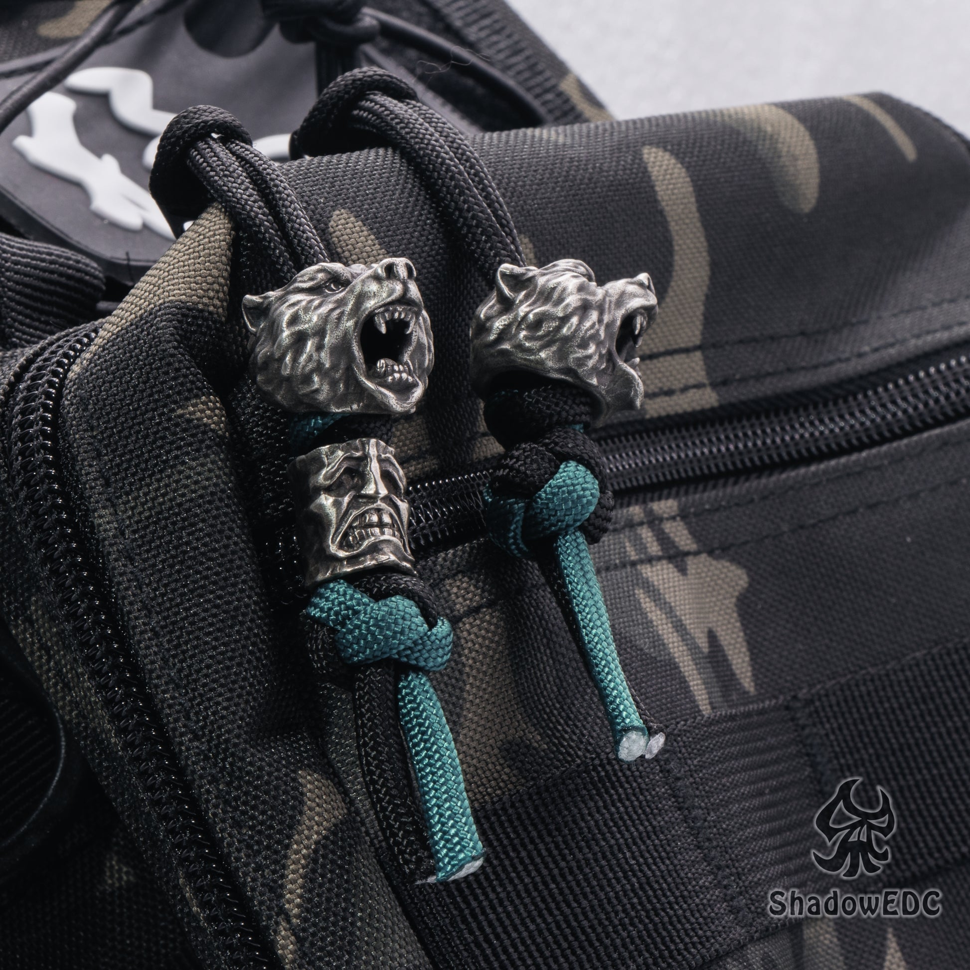 Sad Face, Happy Face or Angry Face Paracord Bead for Knife, lanyard Pendants，custom beads，550 Paracord， Bracelet beads, and EDC Gears, ShadowEDC DIY Outdoor Survival Tool Accessories 