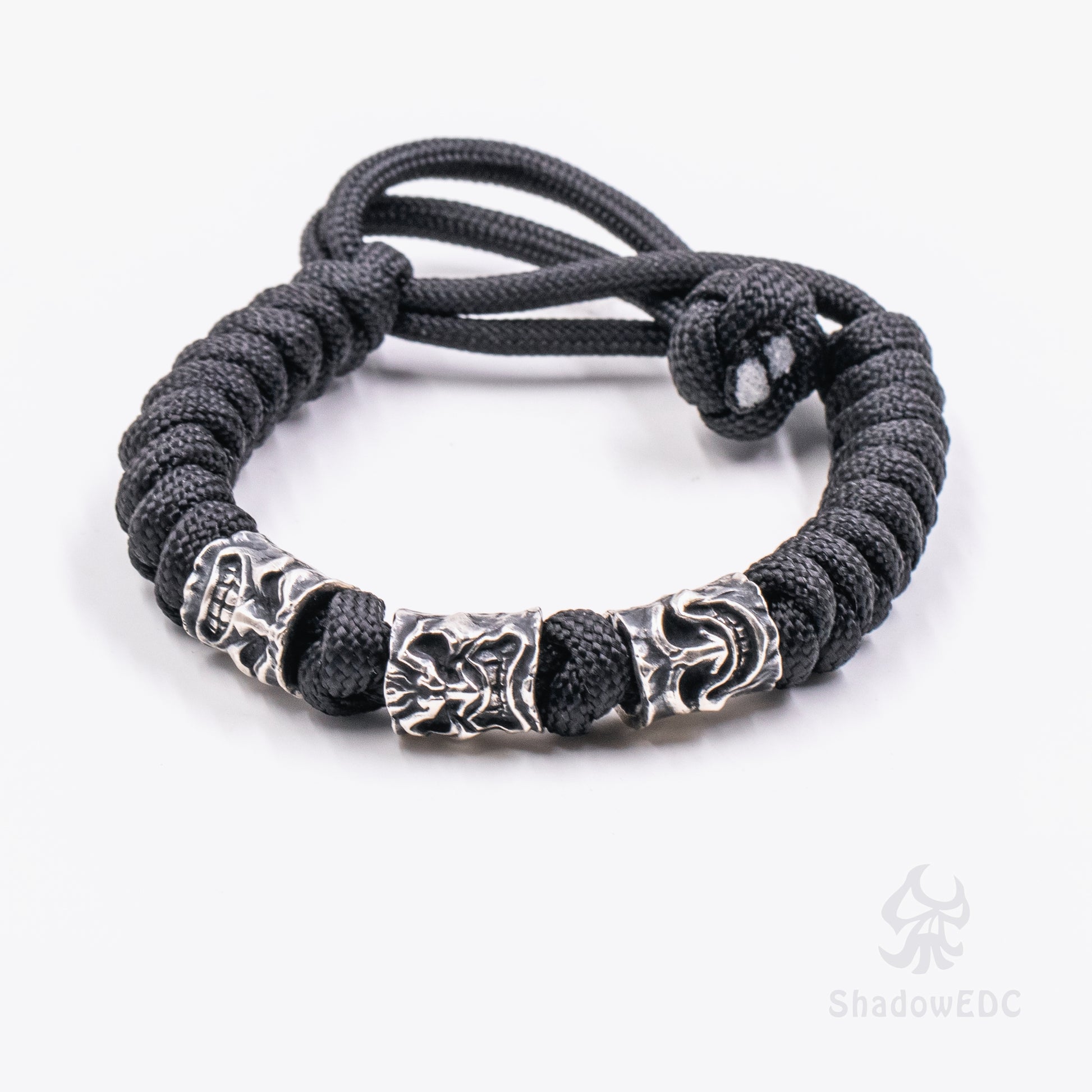 Sad Face, Happy Face or Angry Face Paracord Bead for Knife, lanyard Pendants，custom beads，550 Paracord， Bracelet beads, and EDC Gears, ShadowEDC DIY Outdoor Survival Tool Accessories 