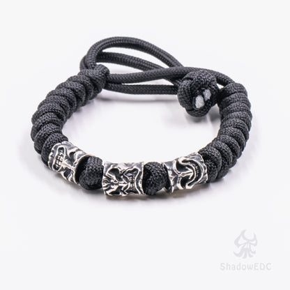 Sad Face, Happy Face or Angry Face Paracord Bead for Knife, lanyard Pendants，custom beads，550 Paracord， Bracelet beads, and EDC Gears, ShadowEDC DIY Outdoor Survival Tool Accessories 