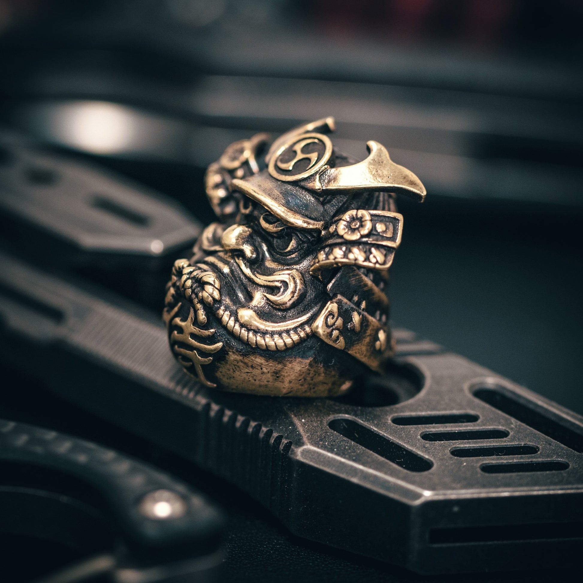 Samurai Daruma Paracord Bead for Knife, lanyard Pendants，custom beads，550 Paracord， Bracelet beads, and EDC Gears, ShadowEDC DIY Outdoor Survival Tool Accessories 