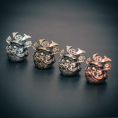 Samurai Daruma Paracord Bead for Knife, lanyard Pendants，custom beads，550 Paracord， Bracelet beads, and EDC Gears, ShadowEDC DIY Outdoor Survival Tool Accessories 