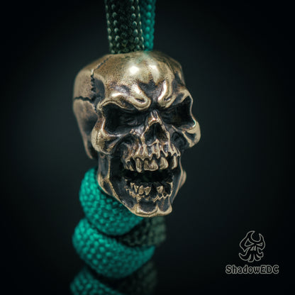 Skull Paracord Bead for Knife, lanyard Pendants，custom beads，550 Paracord， Bracelet beads, and EDC Gears, ShadowEDC DIY Outdoor Survival Tool Accessories 
