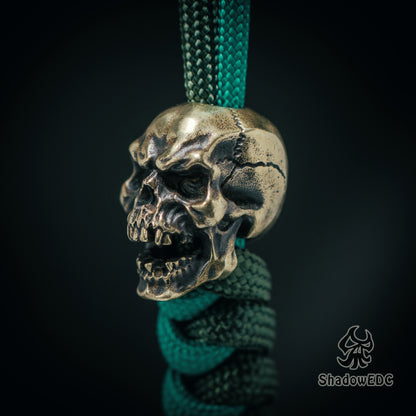 Skull Paracord Bead for Knife, lanyard Pendants，custom beads，550 Paracord， Bracelet beads, and EDC Gears, ShadowEDC DIY Outdoor Survival Tool Accessories 