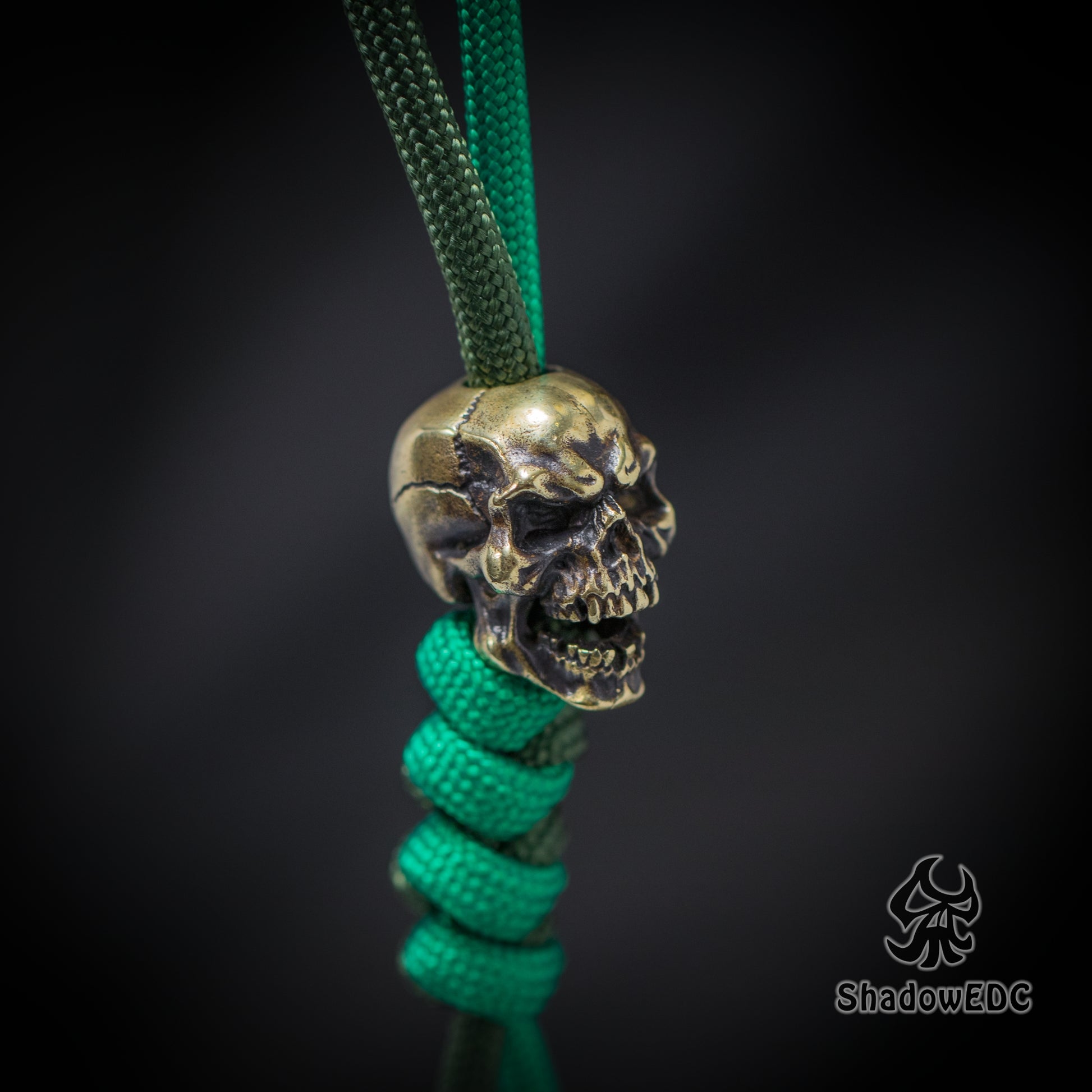 Skull Paracord Bead for Knife, lanyard Pendants，custom beads，550 Paracord， Bracelet beads, and EDC Gears, ShadowEDC DIY Outdoor Survival Tool Accessories 
