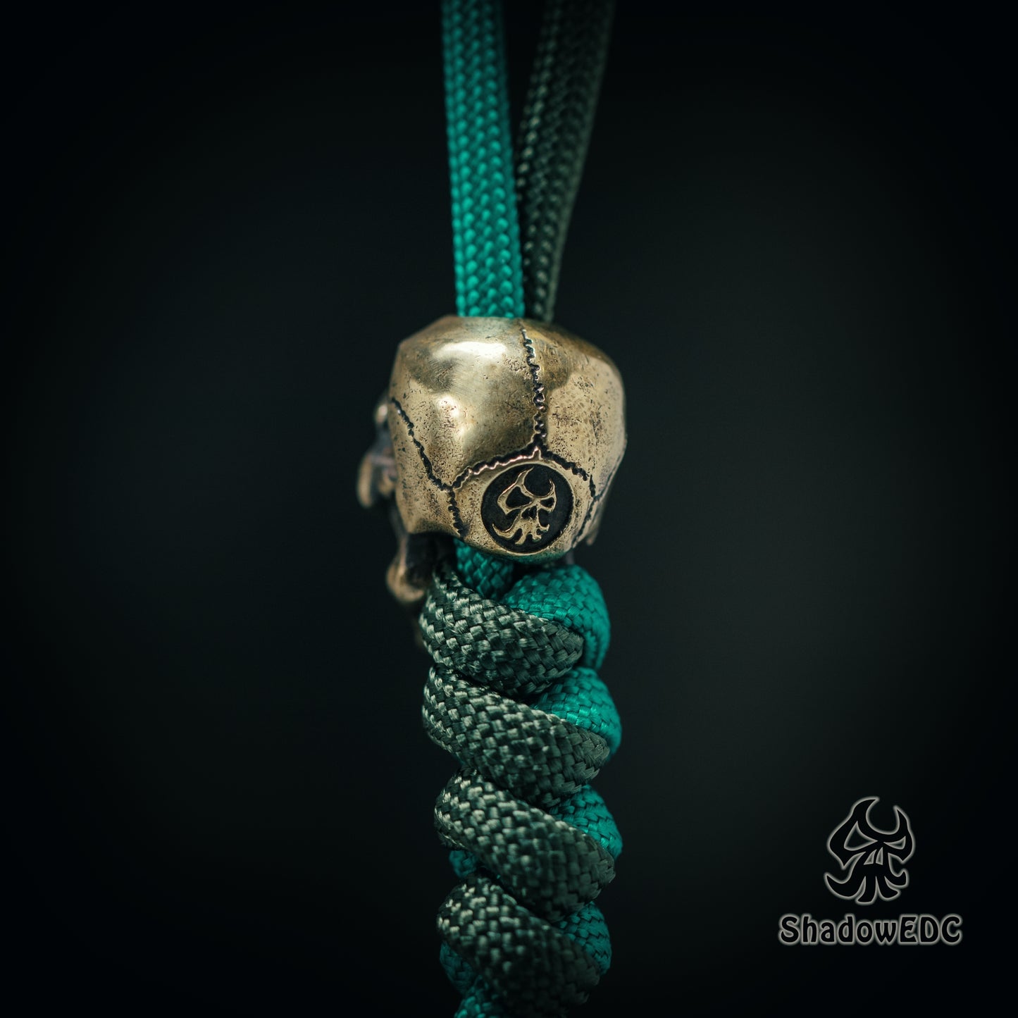 Skull Paracord Bead for Knife, lanyard Pendants，custom beads，550 Paracord， Bracelet beads, and EDC Gears, ShadowEDC DIY Outdoor Survival Tool Accessories 