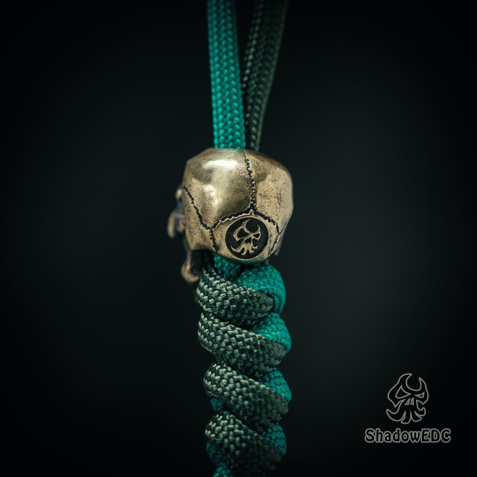 Skull Paracord Bead for Knife, lanyard Pendants，custom beads，550 Paracord， Bracelet beads, and EDC Gears, ShadowEDC DIY Outdoor Survival Tool Accessories 