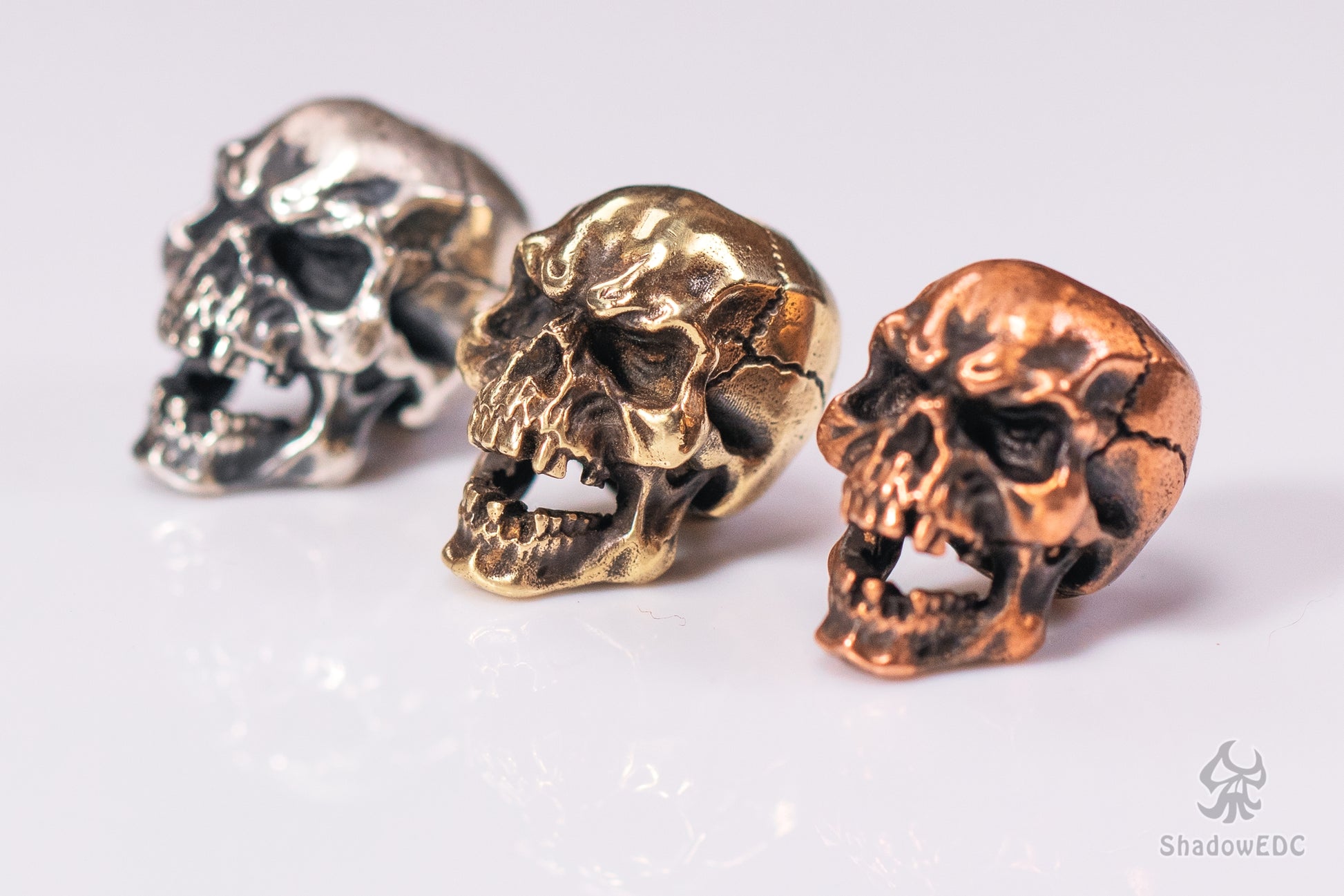 Skull Paracord Bead for Knife, lanyard Pendants，custom beads，550 Paracord， Bracelet beads, and EDC Gears, ShadowEDC DIY Outdoor Survival Tool Accessories 
