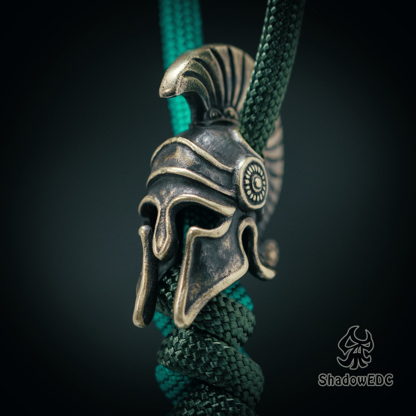 Spartan Helmet Paracord Bead for Knife, lanyard Pendants，custom beads，550 Paracord， Bracelet beads, and EDC Gears, ShadowEDC DIY Outdoor Survival Tool Accessories 