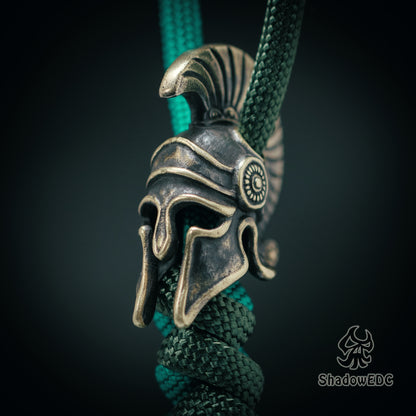 Spartan Helmet Paracord Bead for Knife, lanyard Pendants，custom beads，550 Paracord， Bracelet beads, and EDC Gears, ShadowEDC DIY Outdoor Survival Tool Accessories 
